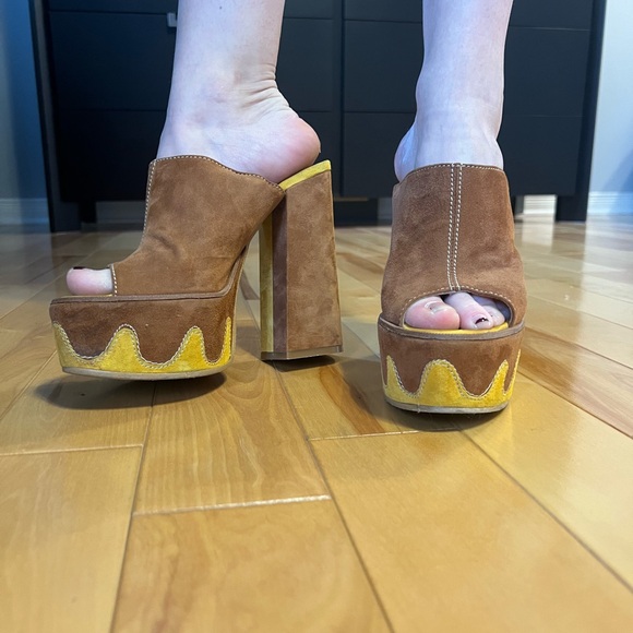 💫✨HP✨💫Suede platform mimosa mules (37.5/7) - Picture 9 of 11